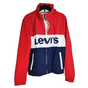 Levi Strauss & Co. Original Riveted Medium Hooded Full Zip Windbreaker Jacket